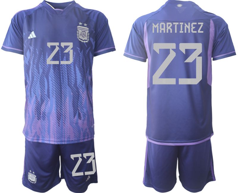 Men 2022 World Cup National Team Argentina away purple #23 Soccer Jersey